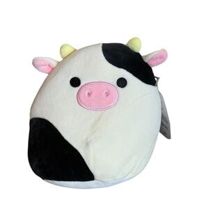 Squishmallow Connor The Cow 8 inch Plush Toy NWT Black White